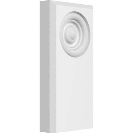 Ekena Millwork Standard Foster Bullseye Plinth Block with Beveled Edge, 3 1/2"W x 7"H x 1"P PBP035X070X100FOS03